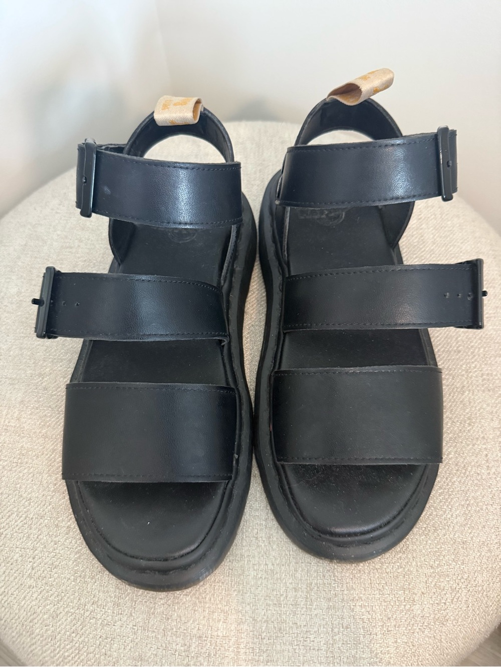 Dr. Martens Gryphon Vegan Leather Black Strap Sandals (size 6) - Picture 3 of 12
